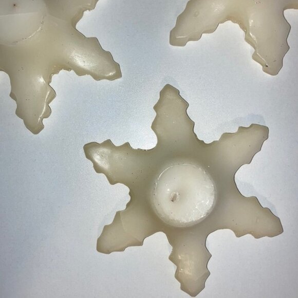 3 Floating Glitter Snowflake Candles, 5” Diameter - Picture 6 of 8